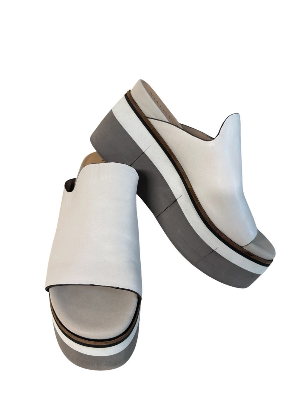 Naked feet platform slide sandals 6.5